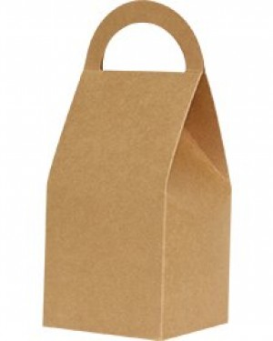 ❤Miss Baking❤ 房型提盒【10入】牛皮無印 房屋 禮物盒 包裝 包材 提盒 包裝材料 (3A06-12907)
